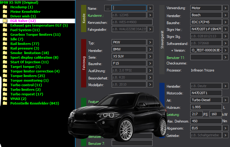 WinOLS & TunerPro Basic Mappack Bosch EDC17CP45 – BMW 2.0D N47D20T1 – O_7EDT-0000263E-005 – OLS / KP / XDF / JSON / CSV
