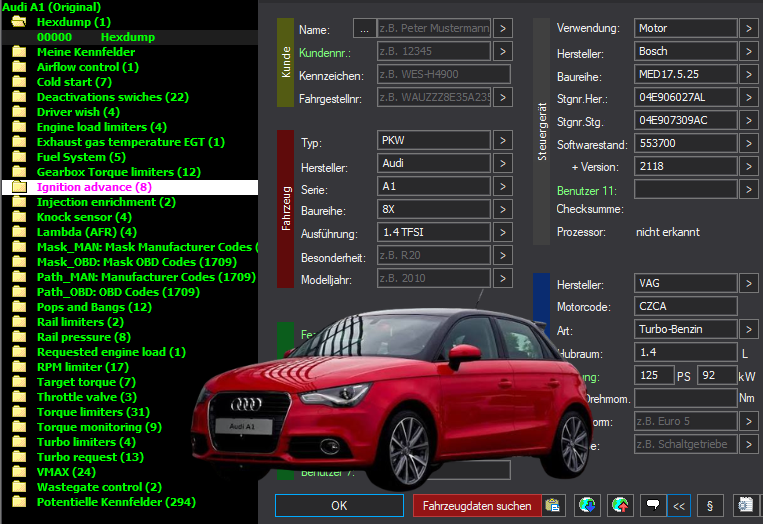WinOLS & TunerPro Basic Mappack + DTC Bosch MED17.5.25 – VAG 1.4T CZCA – 04E906027AL 553700 – OLS / KP / XDF / JSON / CSV