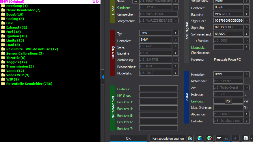 WinOLS Basic Mappack Bosch MED17.1.1 – BMW 3.0T N55 – 533822 – OLS / KP / JSON / CSV