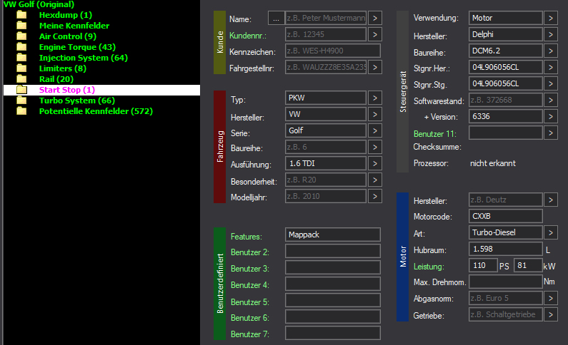 WinOLS Basic Mappack DCM6.2 – VAG 1.6TDI CXXB – 04L906056CL 6336 – OLS / KP / JSON / CSV