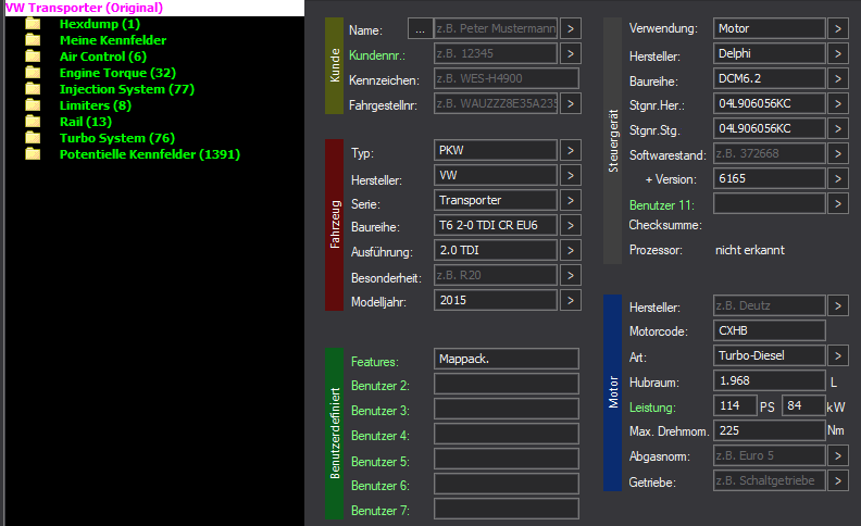 WinOLS Basic Mappack DCM6.2 – VAG 2.0TDI CXHB – 04L906056KC 6165 – OLS / KP / JSON / CSV