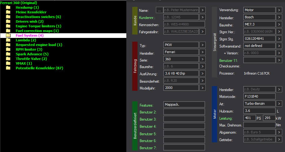 WinOLS Basic Mappack ME17.1.6 – Bentley Continental 6.0 W12 CVAC – 07C906023BM 03350 – OLS / KP / JSON / CSV