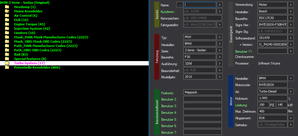 WinOLS Basic Mappack + DTC EDC17C50 – BMW B47D20O0 – 551479 0_7HLM0-00002856 – OLS / KP / JSON / CSV
