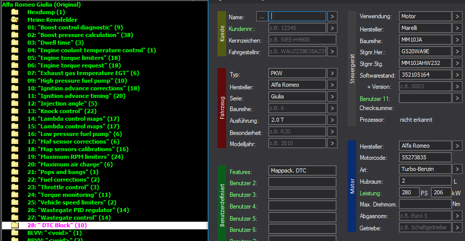 WinOLS Basic Mappack MED17.7.3.1 – Mercedes CLA 45 AMG M133 – 043858 – OLS / KP / JSON / CSV