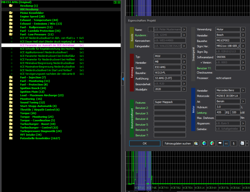 WinOLS Super Mappack MG1CP002 – Mercedes E53 AMG W213 FL M256 – 066566 – 426 ECU Maps – OLS / KP / JSON / CSV