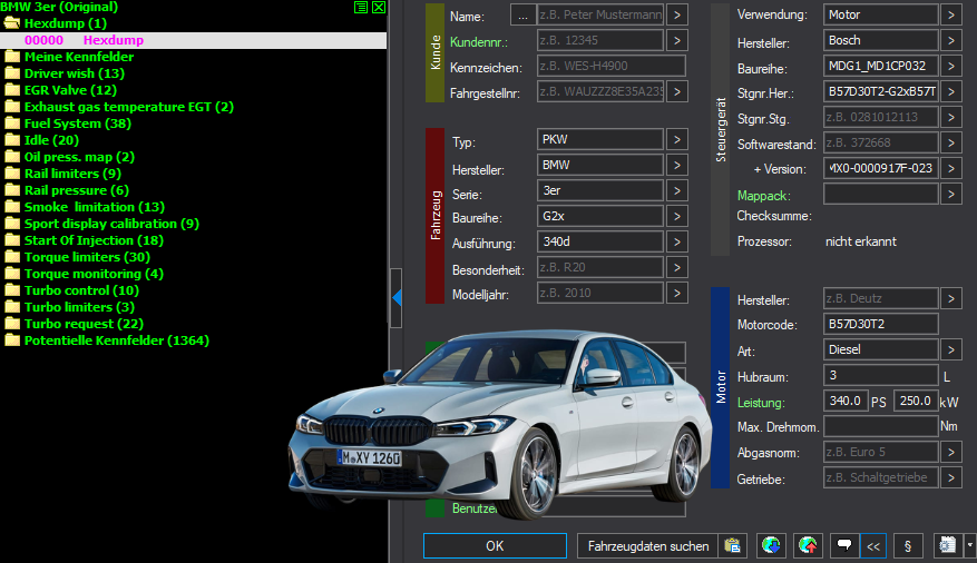 WinOLS & TunerPro Basic Mappack Bosch MD1CP032 – BMW 3.0D B57 B57D30T2 – 372668 O_8OMX0-0000917F-023 – OLS  KP  XDF  JSON  CSV