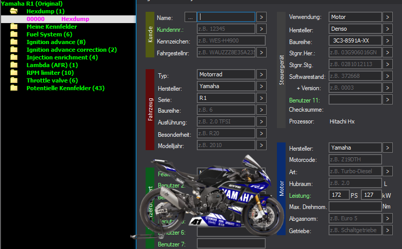 WinOLS & TunerPro Basic Mappack Denso 3C3-8591A-XX – Yamaha 1 – 3C3-8591A-XX – OLS / KP / XDF / JSON / CSV